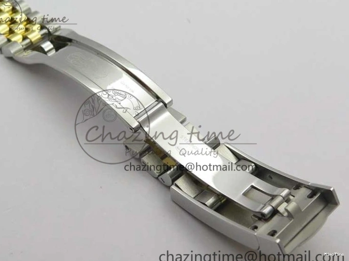 MiroTime 0519 DateJust 41 SS YG 126333 Fluted Bezel DJF Best Edition 904L Steel Gray Dial Green Roman Markers on Jubilee Bracelet A Seasonal 3194